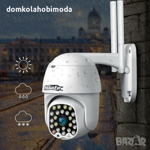 Въртяща камера с WIFI,2MP. 18 инфрареда.Слот microsd.Микрофон и високоговорител,IP66,Моушън тракинг,, снимка 2 - HD камери - 36555796