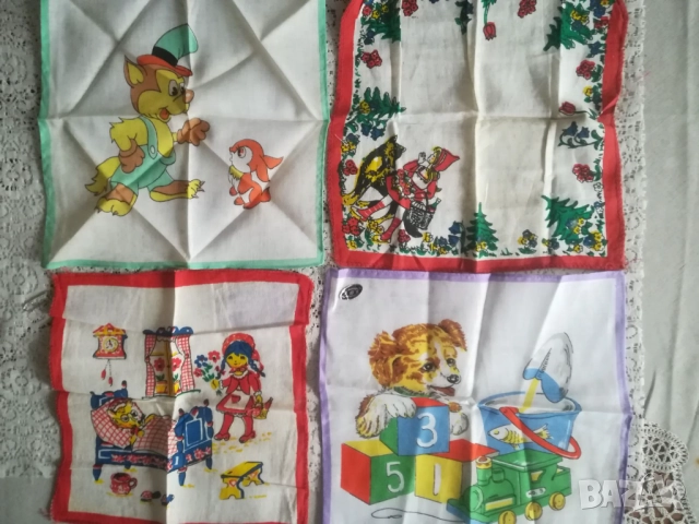 7 бр. носни кърпички от времето на социализма