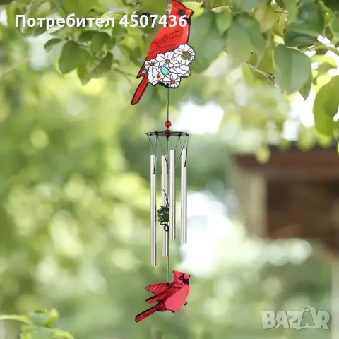 Красиви,Декоративни вятърни камбанки "Червена Птица", снимка 2 - Декорация за дома - 50255521