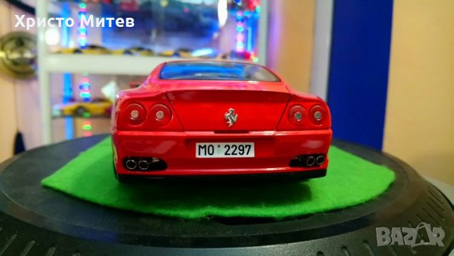 Метална количка 1:18  Ferrari 550 Maranelo 1996 г . Bburago made in Italia, снимка 3 - Колекции - 26246517