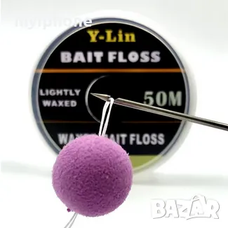 50 м  конец с вакса за топчета и друга стръв топи се със запалка