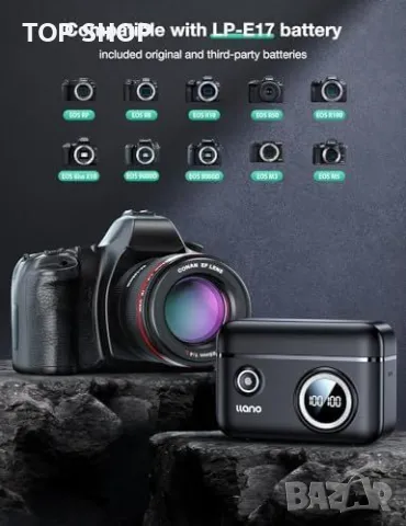Ново Бързо двойно зарядно + 2 батерии LP-E17 за Canon Rebel T8i, T7i, SL3, снимка 5 - Чанти, стативи, аксесоари - 49251724