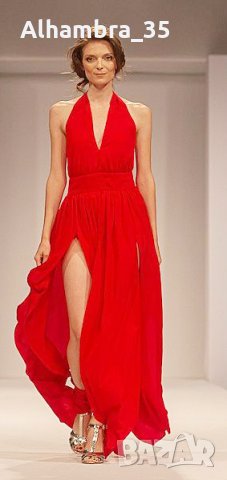 Дизайнерска рокля TWINSET-Milano - червена, снимка 2 - Рокли - 28153145