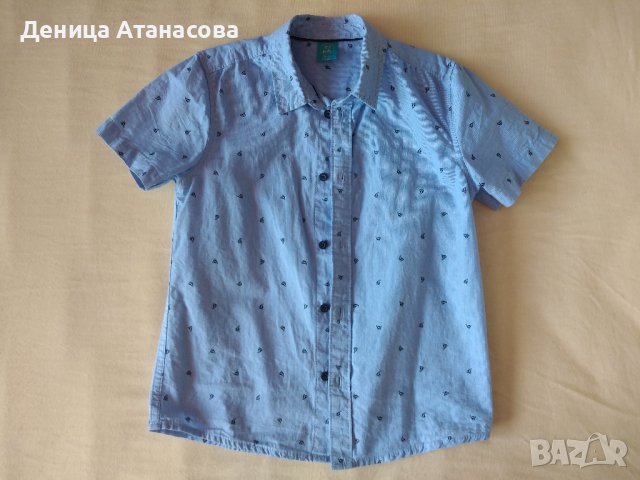 Тениски, потници, бански, къси панталони, халат, ризка с папийонка, шапка Спайдърмен размер 122/128, снимка 12 - Детски тениски и потници - 36740066