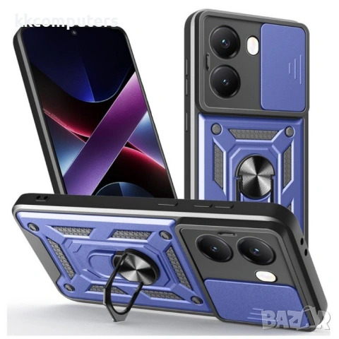 Xiaomi Poco X7 Pro 5G / Redmi Turbo 4 5G Удароустойчив Ring Holder Калъф и Протектор, снимка 4 - Калъфи, кейсове - 53177617