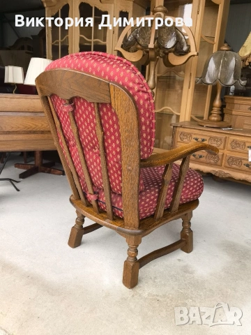 Кресло дъбово (01-073), снимка 9 - Дивани и мека мебел - 53566977