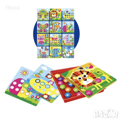 Комплект мозайка с шаблони, снимка 4 - Игри и пъзели - 43157835