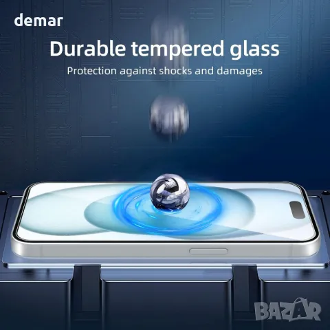 3 бр. Протектор на екрана за iPhone 16/15/15 Pro 6,1 инча, снимка 7 - Фолия, протектори - 49827209