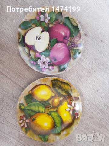 Декоративна чиния с ябълки, снимка 2 - Други - 39351155