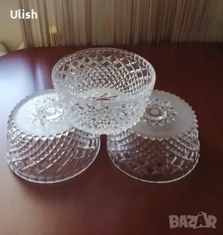 Три кристални купички, снимка 3 - Аксесоари за кухня - 49458601
