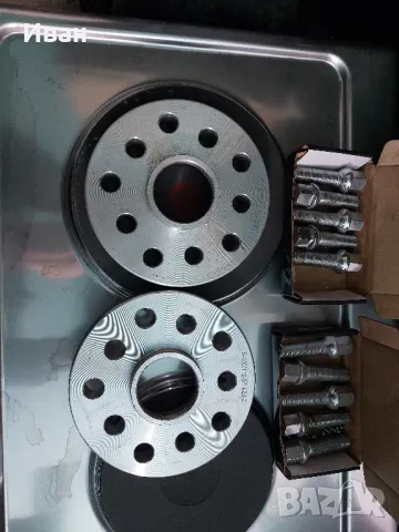 Алуминиеви дистанционни фланци 20мм 5*100/112 57.1 VW AUDI с дълги болтове 