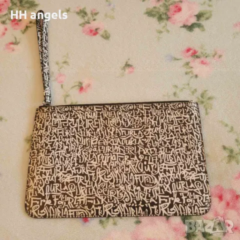 Furla монограмен клъч естествена кожа