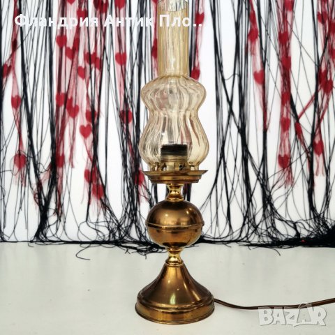 Месингова настолна лампа "Газено шише", снимка 4 - Настолни лампи - 32773179