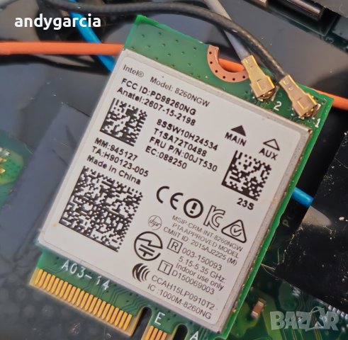  Intel 8260NGW NGFF M.2 Wifi Card Dual Band 802.11ac BT 4.2 Desktop Laptop PC карта, снимка 2 - Други - 43820643