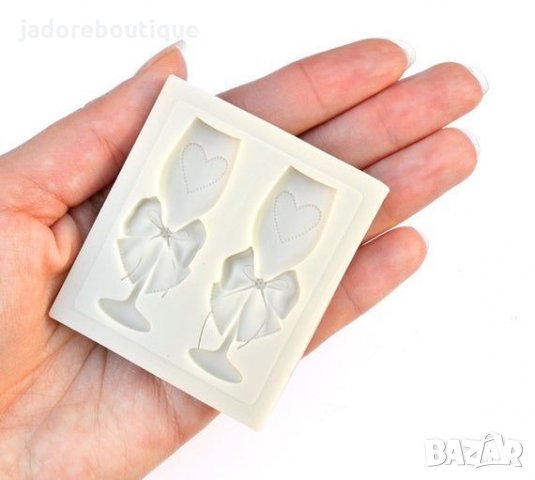 Силиконов молд чаши за шампанско , снимка 2 - Форми - 28718289