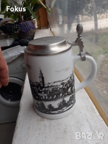 Стара немска халба за бира KPM, снимка 3 - Антикварни и старинни предмети - 53384865