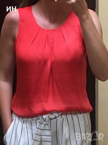 Лятна блуза в цвят Диня, снимка 5 - Потници - 33361864