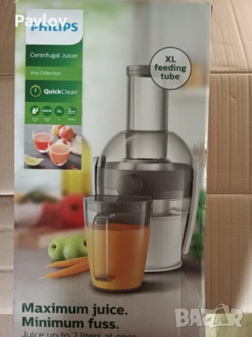 Сокоизстисквачка Philips Viva Collection  800W, 2 л,, снимка 2 - Сокоизстисквачки и цитрус преси - 50931005
