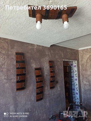 Закачалки изработени от автентични реставрирани бъчви с ръчно ковано желязо , снимка 15 - Декорация за дома - 40221046