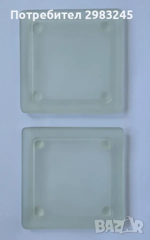    Стъклени квадратни подложки за свещи, снимка 2 - Декорация за дома - 51210178