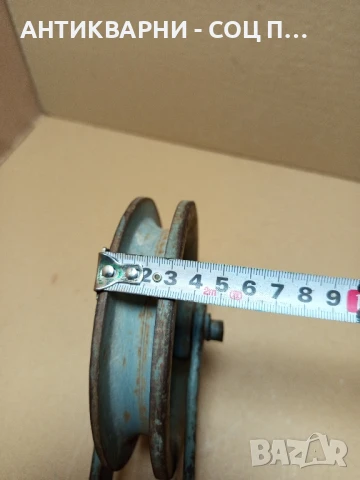 Соц Стара Метална Макара За Строителни Дейности., снимка 8 - Антикварни и старинни предмети - 50450588