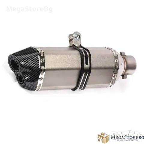 Гърне за мотор мотоциклет PA943 - 37см - СИВО С КАРБОН, снимка 2 - Аксесоари и консумативи - 49346190