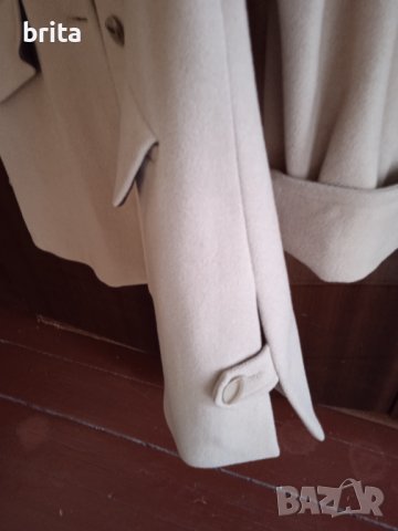 Вълнено Палто Бежово, снимка 4 - Палта, манта - 39065033