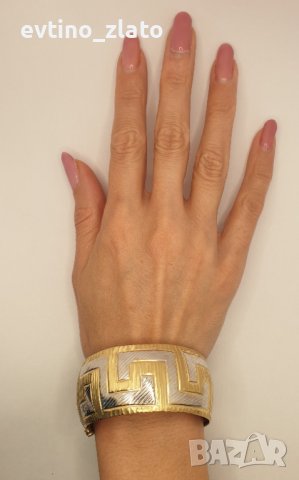 Златни твърди гривни  14К - , снимка 6 - Гривни - 40462722