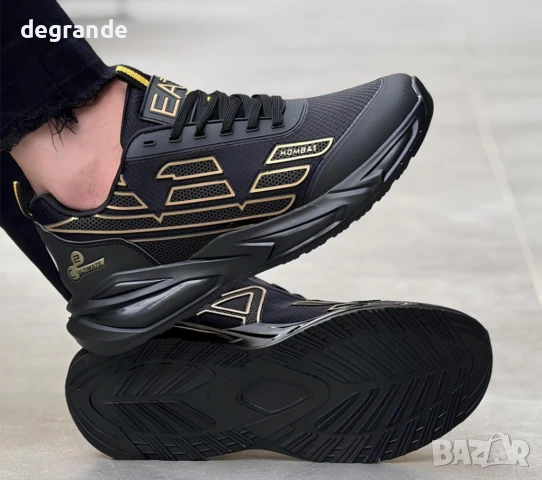 Маратонки Armani Uktimate C2 черно и златисто, снимка 2 - Маратонки - 51346938