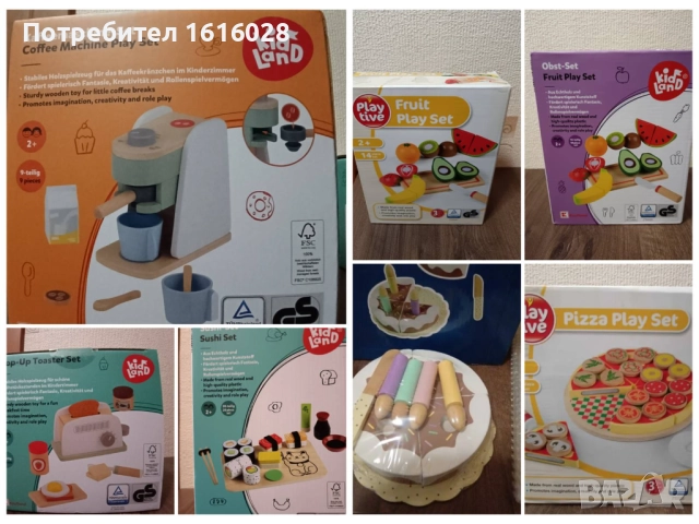 Детки комплект Дървено суши., снимка 9 - Образователни игри - 52346182