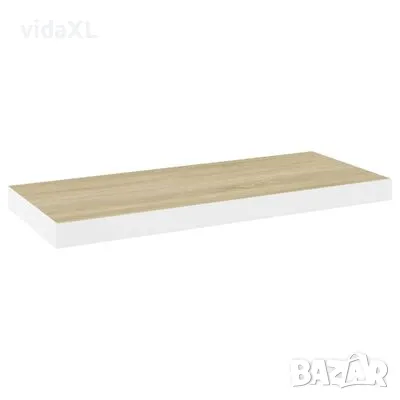 vidaXL Окачени стенни рафтове, 4 бр, дъб и бял, 60x23,5x3,8 см, МДФ（SKU:326578）, снимка 2 - Други - 49175815