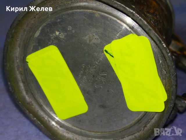 Стара РЯДКА БОГАТО ОРНАМЕНТИРАНА НЕМСКА КОЛЕКЦИОНЕРСКА ЦИНКОВА МИНИ ХАЛБА За БИРА с МАРКИРОВКА 42671, снимка 18 - Колекции - 43949414