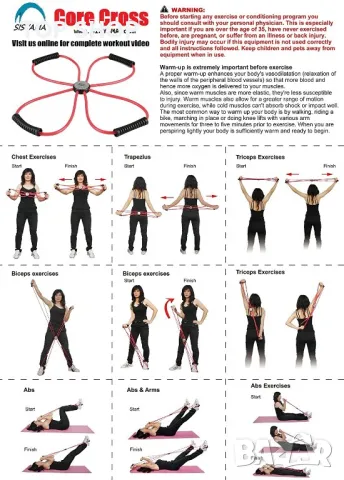 Фитнес ластици X core expander от Q4Life, снимка 6 - Фитнес уреди - 48638545