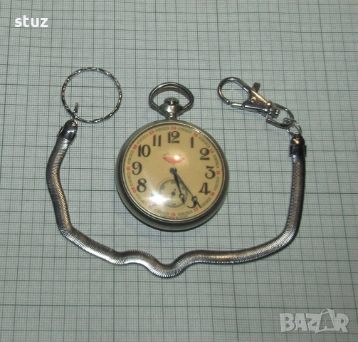 Джобен часовник Молния с локомотив, снимка 8 - Антикварни и старинни предмети - 52939238