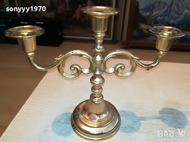 west germany-свещник цвят злато 0506222152, снимка 3 - Антикварни и старинни предмети - 36991437