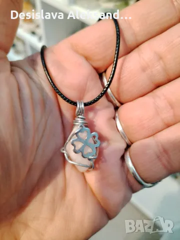 Висулка с морганит, моя ръчна изработка, много изгодно , снимка 1