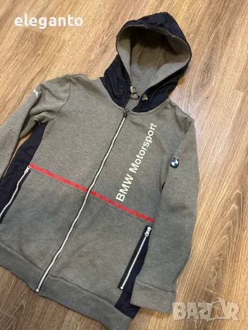 Оригинална мъжка горница/суичър Puma BMW Motorsport Zip Hoodie , S размер , снимка 6 - Суичъри - 50243328