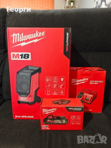 Акумулаторна тонколона Milwaukee M18SPEJSG2-0, Bluetooth, 18 V, 60 м, 4933493530 