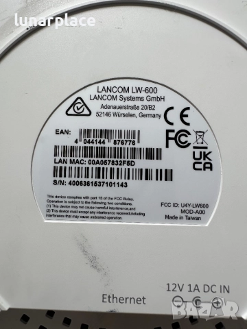 LANCOM LW-600 WiFi 6 Dual Radio Access Point, POE, снимка 3 - Рутери - 52074557