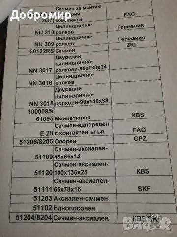 Лагери 500кг цена 4лв на кг.продава се цялото количество, снимка 12 - Стругове - 43169463