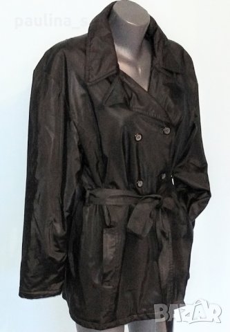 Палто с подплата и с кожен ефект "Suchita"® / oversize, снимка 3 - Палта, манта - 26955278