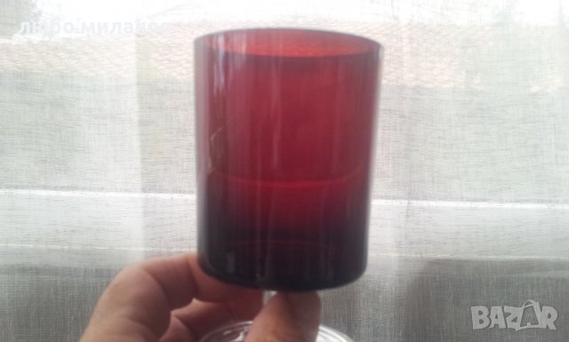 Червени, прозрачни чаши, прозрачно бяло столче за алкохол 6 бр, снимка 9 - Чаши - 38726340