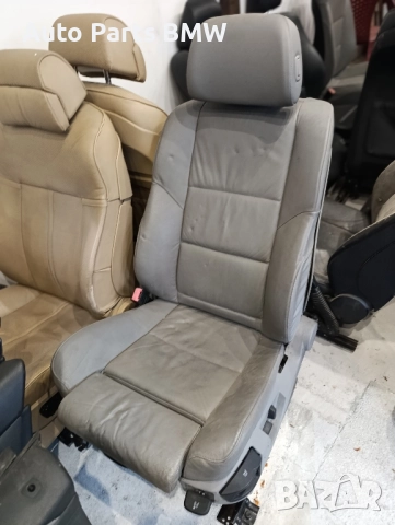 Кожен салон BMW E60 Facelift БМВ Е60 Фейслифт сиво кожено рекаро BMW E60, снимка 9 - Части - 48421151