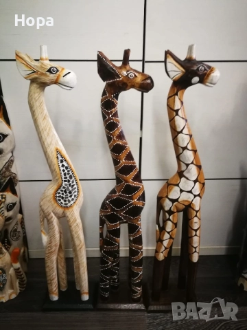 Жираф от дърво, снимка 2 - Декорация за дома - 46361407