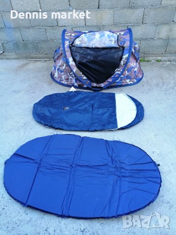 палатка + самонадуваем матрак 2,5 см + памучен чувал с цип, снимка 1 - Палатки - 38384133