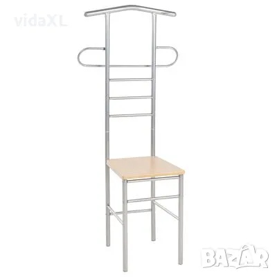 vidaXL Мъжки камериерски столове, 2 бр, метал（SKU:60651）, снимка 1 - Маси - 48979727