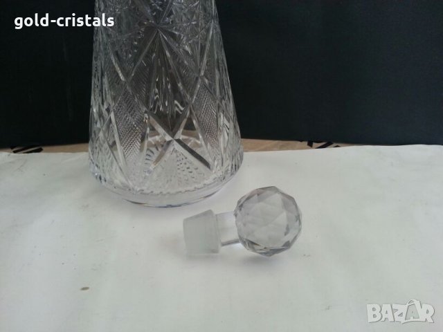 Руски кристал кристална гарафа и кристални чаши , снимка 5 - Антикварни и старинни предмети - 22630172