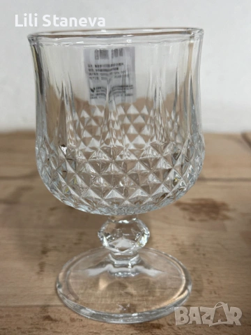 Комплект от 6 бр. чаши за вино със столчета за елегантно сервиране. , снимка 4 - Чаши - 53138399