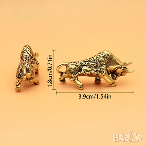 Мини статуетка на Бик бронз, снимка 3 - Декорация за дома - 50090888