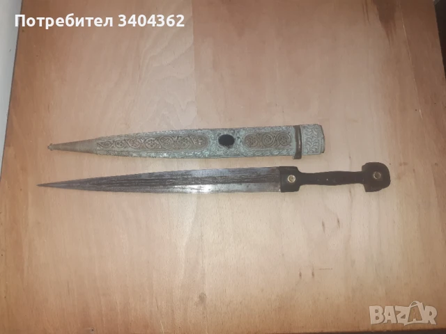 Кавказка кама кинжал нож острие с кания, снимка 6 - Антикварни и старинни предмети - 50667096